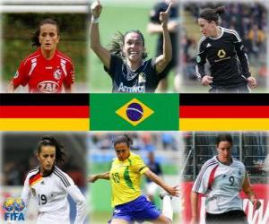 Puzzle Υποψηφιότητα για το Παγκόσμιο Γυναικών Παίκτη της FIFA της Χρονιάς 2010 (Fatmire Bajramaj, Vieira da Silva Marta, Birgit Πρίγκιπας)